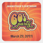 Groovy 60's Party Stickers (Voorkant)