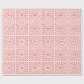 Groovy 60's Peace Butterfly Perspective on roze Cadeaupapier (Vlak)