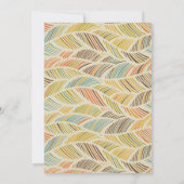 Groovy 60s Themed Birthday Party Boho Invitation (Achterkant)