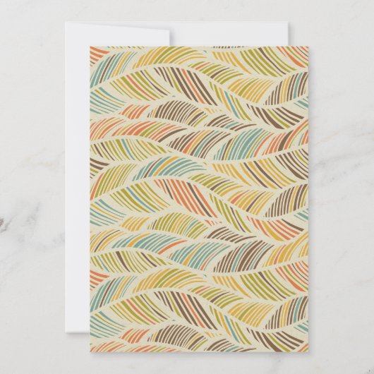 Groovy 60s Themed Birthday Party Boho Invitation (Achterkant)