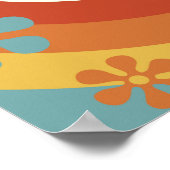 Groovy 60's Welkomstbord van geboortedag Poster (Hoek)