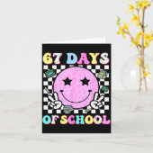 Groovy 67 Days Of School Smile Face Teacher Kids W Kaart (Gele Bloem)