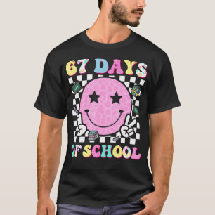 Groovy 67 School Dagen Smile Face Leraar Kinderen T-shirt