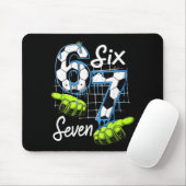 Groovy 67 Voetbalveld Six Seven Grappige Meme Drip Muismat (Met muis)
