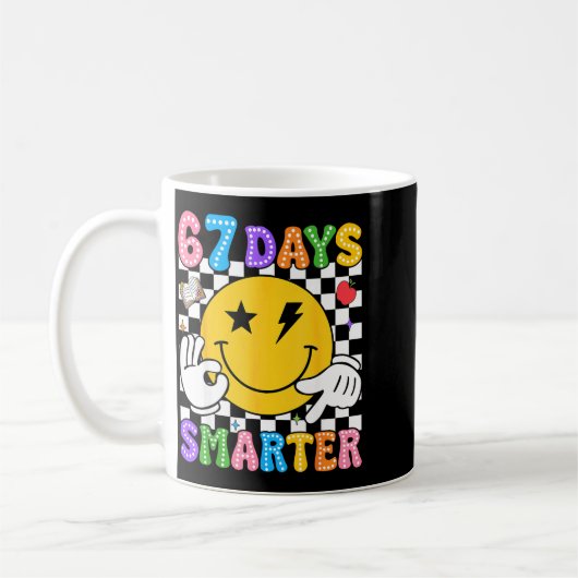 Groovy 67th Day Of School Shirt 67 Days Smarter Te Koffiemok (Links)