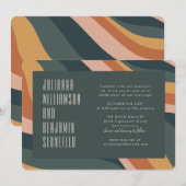 Groovy 70s Aards Boho Abstract Strepen Trouwen In Kaart (Voorkant / Achterkant)