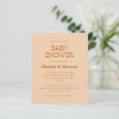 Groovy 70s Baby shower voor bruine retrorparen (Staand voorkant)