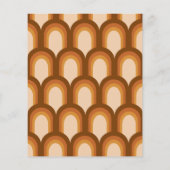 Groovy 70s Baby shower voor bruine retrorparen (Achterkant)