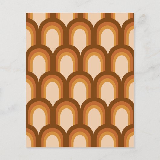 Groovy 70s Baby shower voor bruine retrorparen (Achterkant)