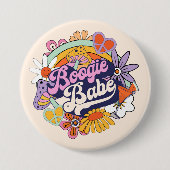 Groovy 70s Bachelorette Boogie Babe ID929 Ronde Button 7,6 Cm (Voorkant)