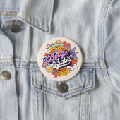 Groovy 70s Bachelorette Boogie Babe ID929 Ronde Button 7,6 Cm (In situ)