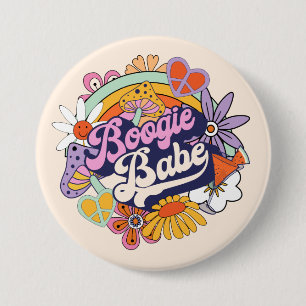 Groovy 70s Bachelorette Boogie Babe ID929 Ronde Button 7,6 Cm