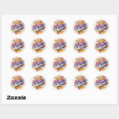 Groovy 70s Bachelorette Boogie Bride ID929 Ronde Sticker (Vel)