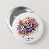 Groovy 70s Bachelorette Boogie Team Bruid ID929 Ronde Button 7,6 Cm (Voorkant /achterkant)