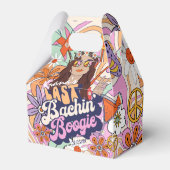Groovy 70s Bachelorette Laatste Bachin' Boogie ID9 Bedankdoosjes (Achterkant)