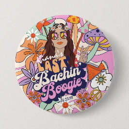Groovy 70s Bachelorette Laatste Bachin' Boogie ID9 Ronde Button 7,6 Cm