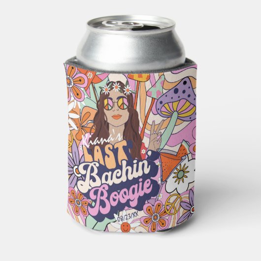 Groovy 70s Bachelorette Last Bachin' Boogie ID929 Blikjeskoeler (Blikje Achterkant)