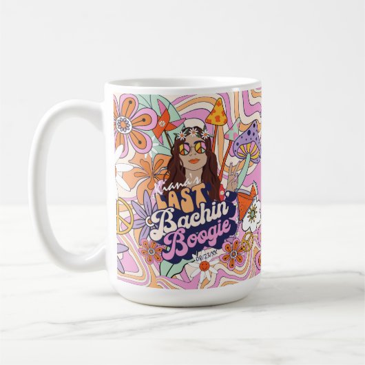 Groovy 70s Bachelorette Last Bachin' Boogie ID929 Koffiemok (Links)