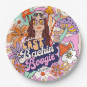 Groovy 70s Bachelorette Last Bachin' Boogie ID929 Papieren Bordje (Voorkant)