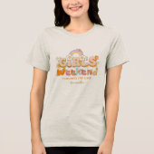 Groovy 70s Bachelorette T-shirt: Aangepaste naam e Tri-Blend Shirt (Voorkant)