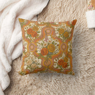 Groovy 70s bloemmotief naadloos patroon | Boheemse Kussen