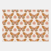 Groovy 70's Butterflies, Flowers en Geometric Inpakpapier Vel (Voorkant)