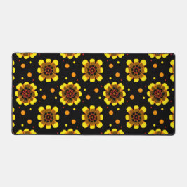 Groovy 70s Daisy Flower Power Pattern Bureaumat