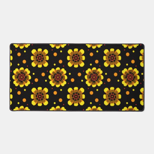 Groovy 70s Daisy Flower Power Pattern Bureaumat (Voorkant)