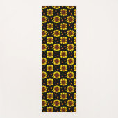 Groovy 70s Daisy Flower Power Pattern Yogamat (Voorkant)