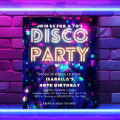 Groovy 70's Disco Party Verjaardag Budget Uitnodig