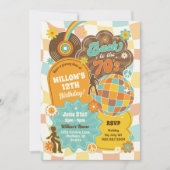 Groovy 70s Disco Verjaardag Uitnodiging (Voorkant)