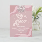 Groovy 70s Disco Verjaardagsuitnodiging Kaart (Staand voorkant)