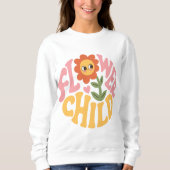 Groovy 70s Flower Kind Hippie Trui (Voorkant)