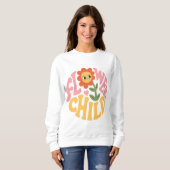 Groovy 70s Flower Kind Hippie Trui (Voorkant volledig)