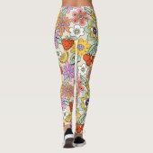 Groovy 70s Flower Power ID929 Leggings (Achterkant)