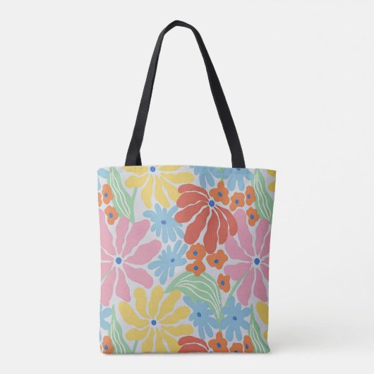 Groovy 70s  Flower Power Tote Bag (Achterkant)