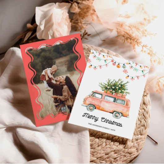 Groovy 70s Foto Kerstkaart