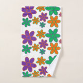 Groovy 70s geïnspireerde bathroom set handdoeken (Handdoek)