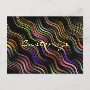 Groovy 70's golvende hippie psychedelic briefkaart