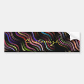 Groovy 70's golvende hippie psychedelic bumpersticker (Voorkant)