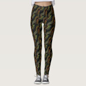 Groovy 70's golvende hippie psychedelic leggings (Voorkant)