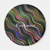 Groovy 70's golvende hippie psychedelic magneet (Voorkant)