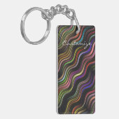 Groovy 70's golvende hippie psychedelic sleutelhanger (Voorkant Links)