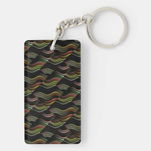 Groovy 70's golvende hippie psychedelic sleutelhanger (achterkant)