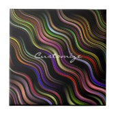 Groovy 70's golvende hippie psychedelic tegeltje (Voorkant)