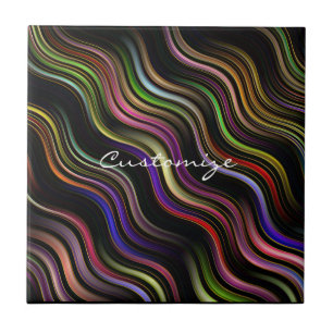 Groovy 70's golvende hippie psychedelic tegeltje