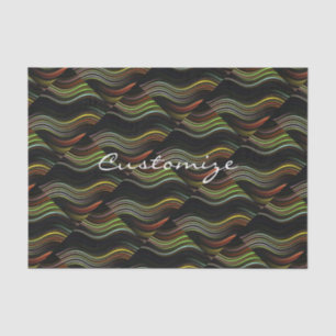 Groovy 70's golvende hippie psychedelic tissuepapier