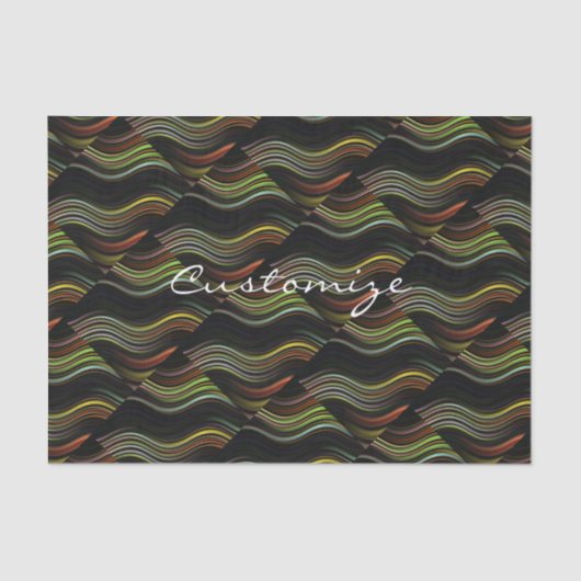 Groovy 70's golvende hippie psychedelic tissuepapier (Voorkant)