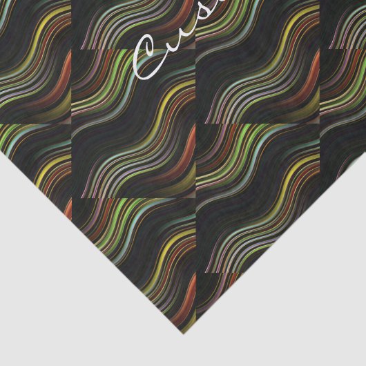 Groovy 70's golvende hippie psychedelic tissuepapier (Detail)