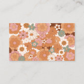 Groovy 70s Hippie Baby shower Luier Raffle Kaart Visitekaartje (Achterkant)